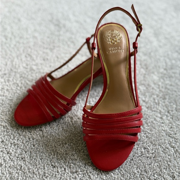 Vince Camuto Red Slingback Sandals - Picture 1 of 4